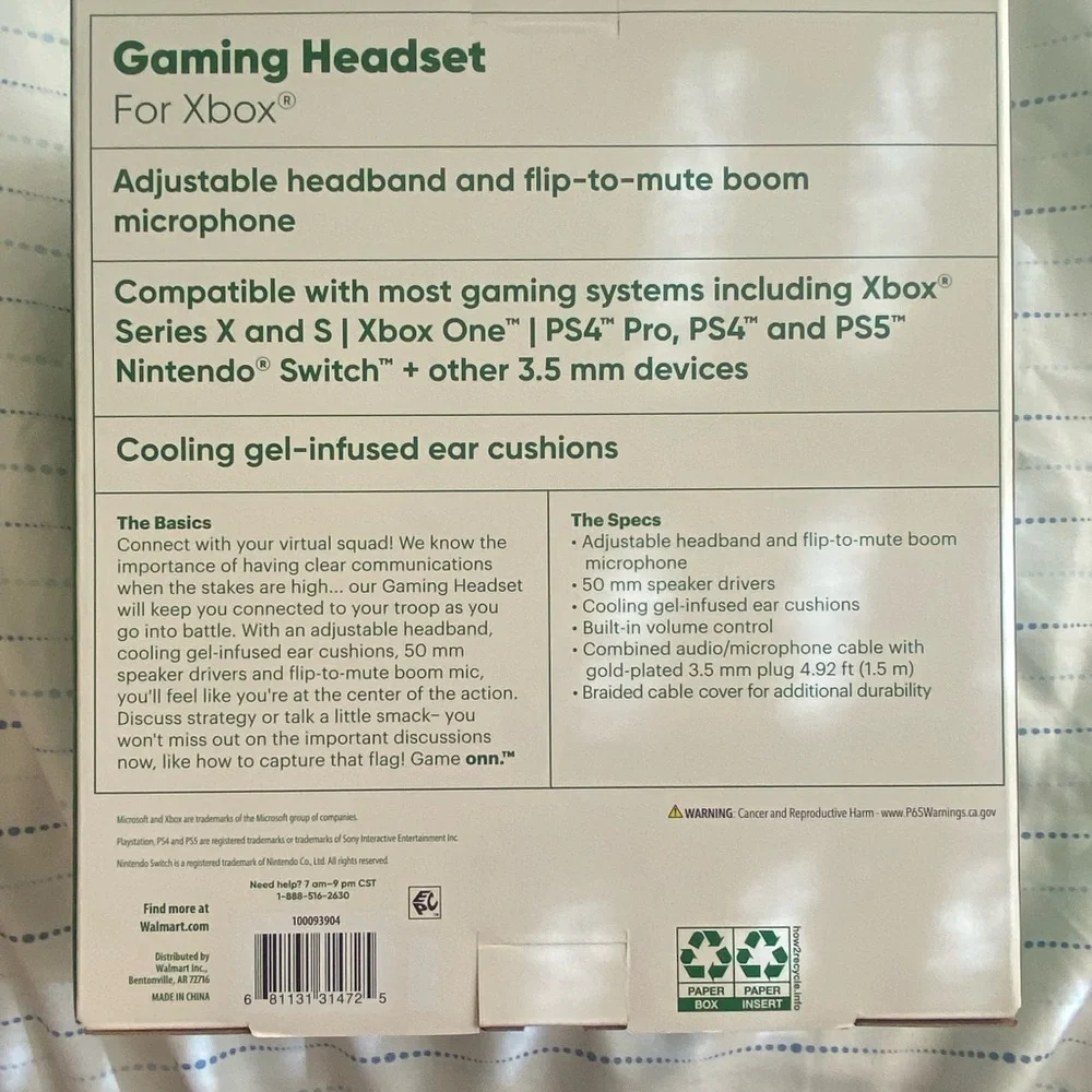 Black and Green Gaming Headset